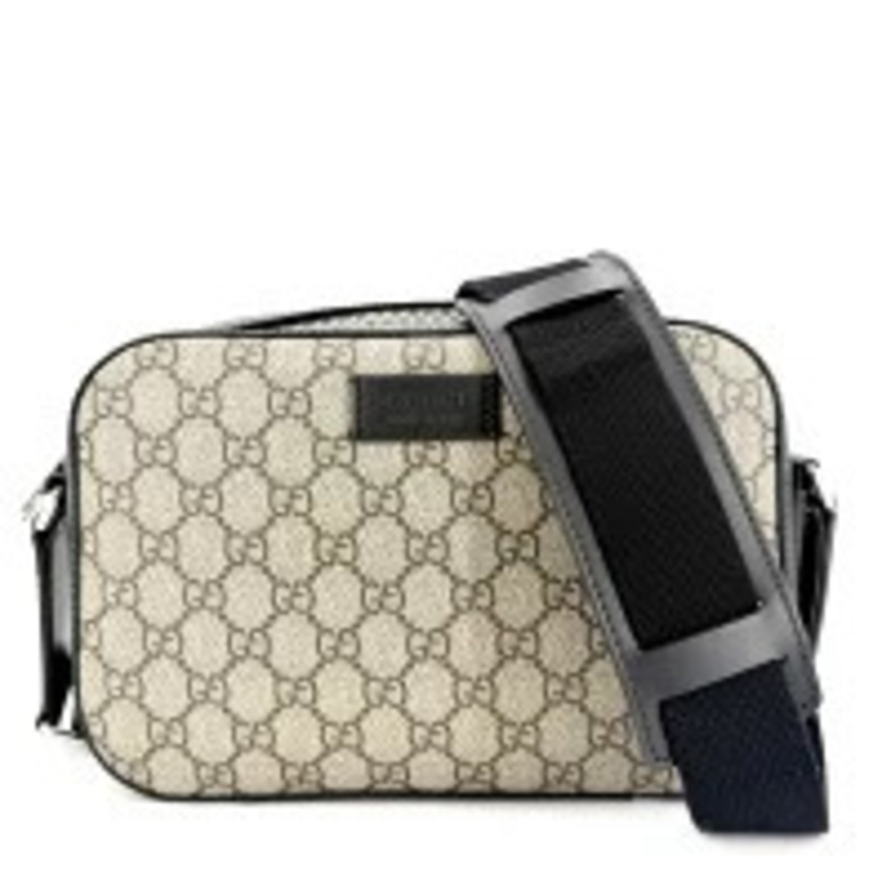 Gucci Shoulder Bag Messenger Crossbody GG Supreme Canvas Leather Beige Brown
